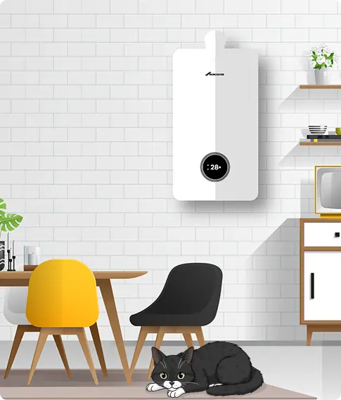 Modern combi boiler installed in a family home near Highcliffe, Christchurch.